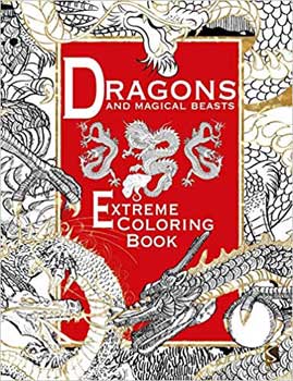 Dragons & Magical Beasts Extreme coloring book