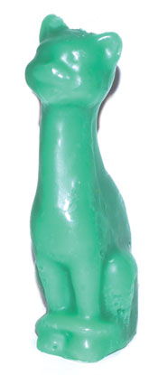 5 1/2" Green Cat candle