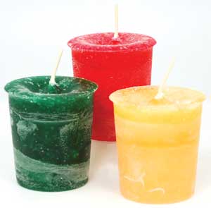 Peace Herbal votive - dark green