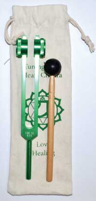 8 1/2" Heart (green) tuning fork