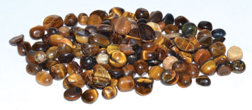 1 lb Tiger Eye tumbled chips 5-7mm