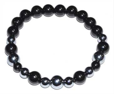 6mm Terahertz & Black Tourmaline bracelet