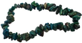 Chrysocolla chip bracelet