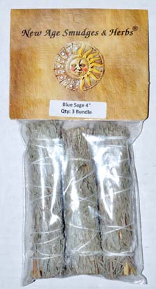 Blue Sage smudge 3pk 4"